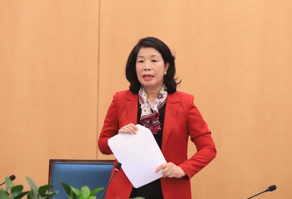 Ph&oacute; Gi&aacute;m đốc Sở VH&amp;TT H&agrave; Nội Trần Thị V&acirc;n Anh ph&aacute;t biểu. Ảnh: Minh An.