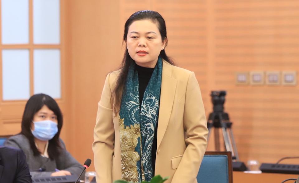 Ph&oacute; Gi&aacute;m đốc Sở GD&amp;ĐT H&agrave; Nội Trần Lưu Hoa ph&aacute;t biểu. Ảnh: Minh An.