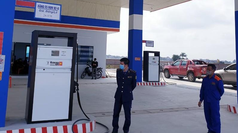 Cây xăng nơi xảy ra sự việc