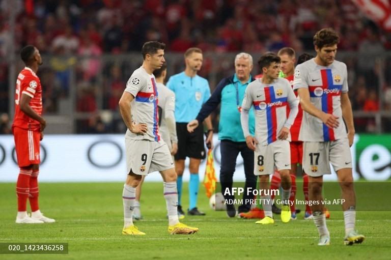 Barcelona chưa thể phá dớp trước Bayern.   Ảnh: AFP