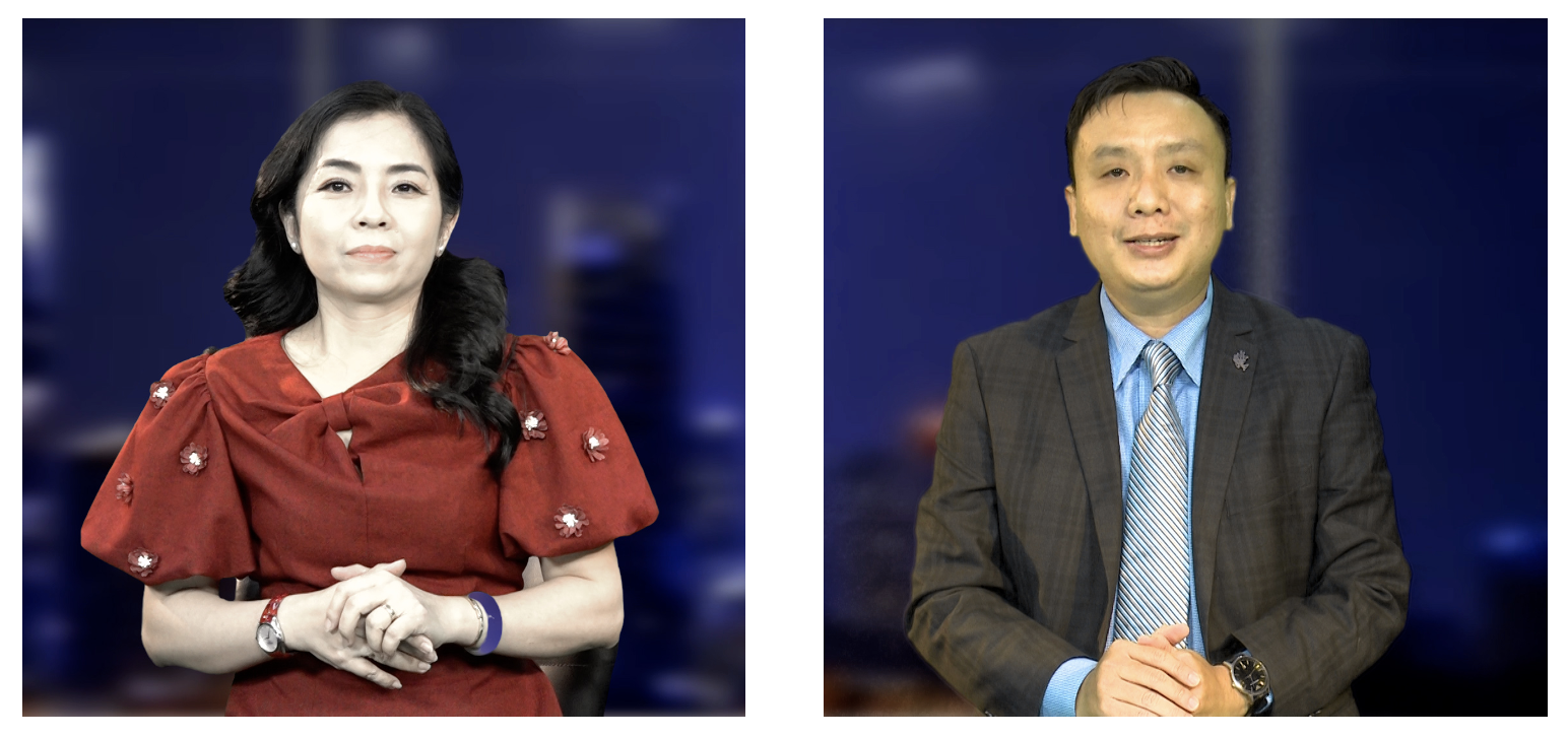 Hai vị khách mời tham gia chương trình.