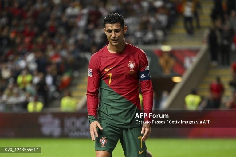 Sự thất vọng của Ronaldo. Ảnh: AFP