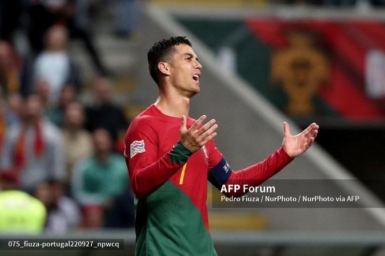 Sự thất vọng của Ronaldo. Ảnh: AFP