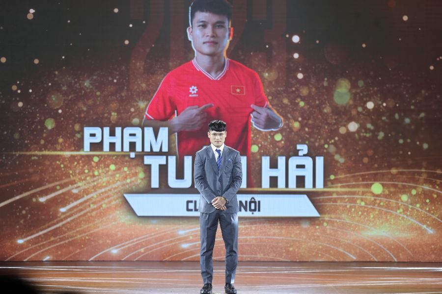 Danh hiệu Quả bóng bạc Việt Nam 2023 thuộc về tiền đạo Phạm Tuấn Hải của Hà Nội FC.
