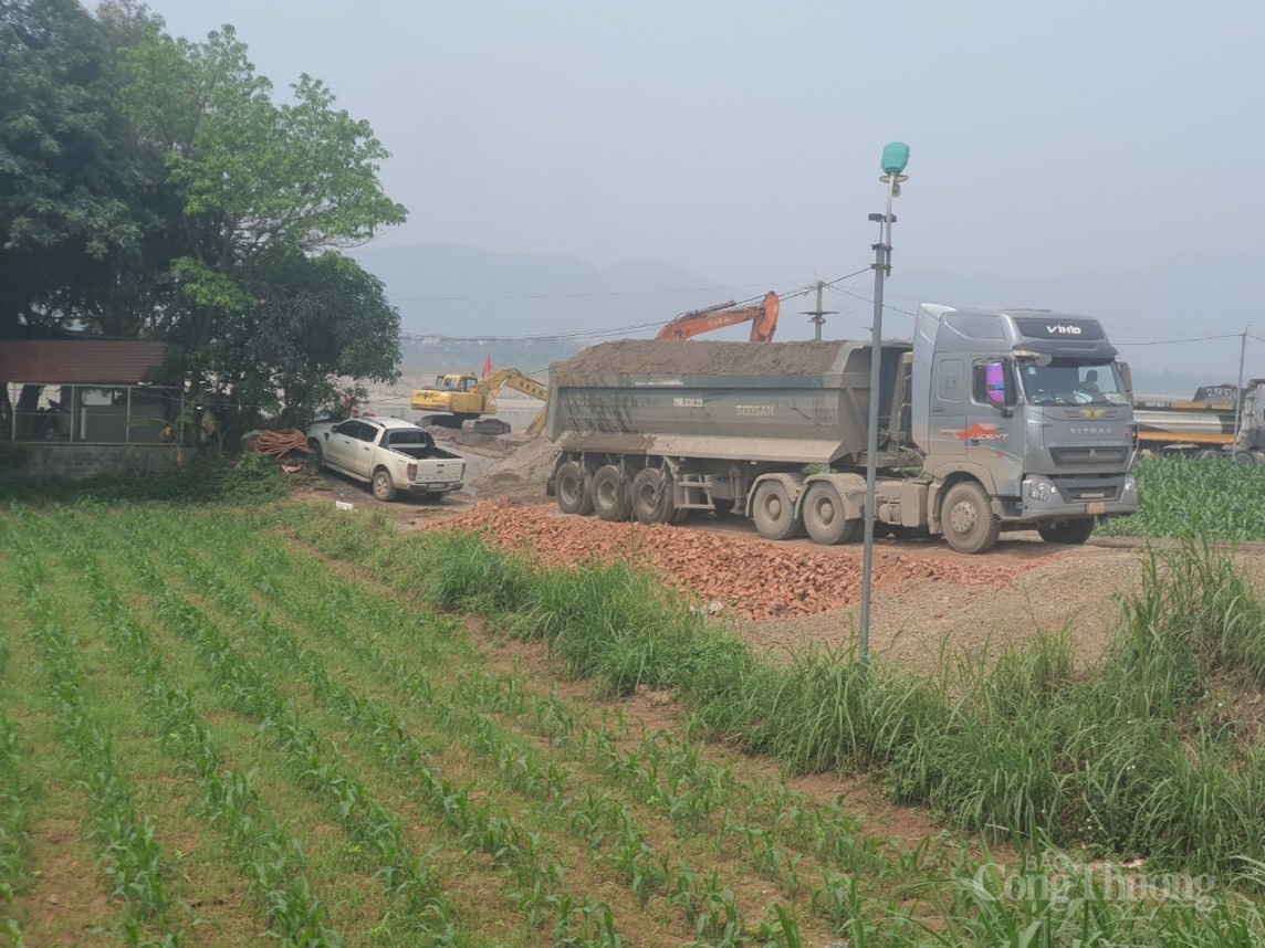 Hoà Bình: Lộ diện các bãi tập kết cát trái phép tại xã Thịnh Minh Hoà Bình: Lộ diện các bãi tập kết cát trái phép tại xã Thịnh Minh