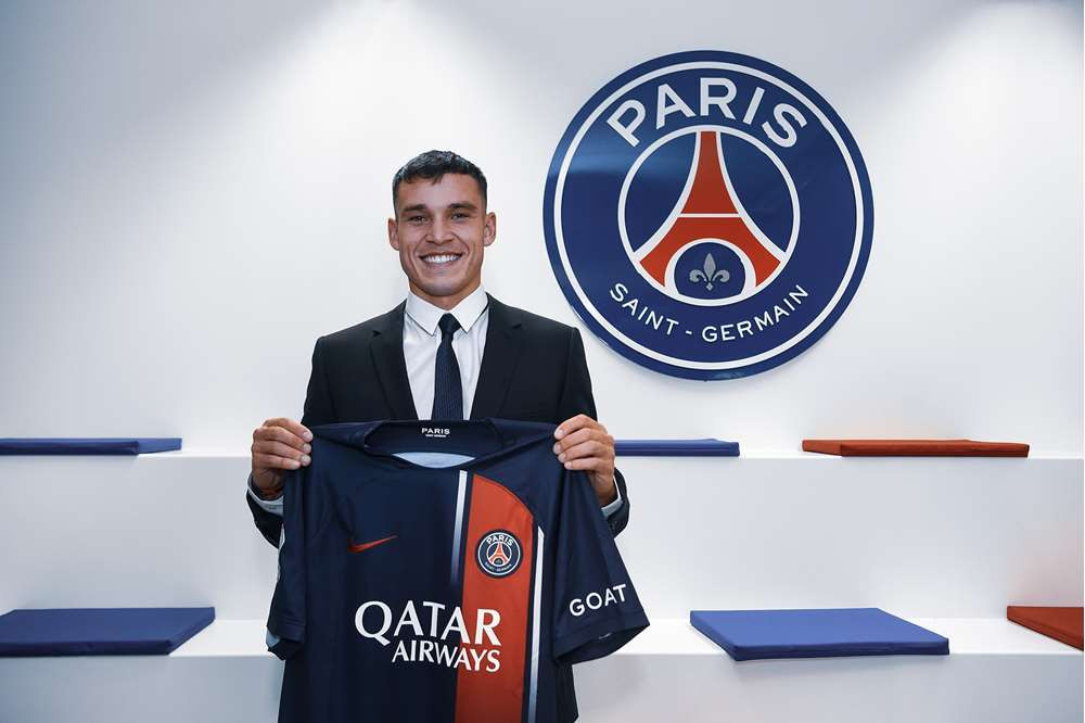 Manuel Ugarte mới gia nhập PSG vào hè năm ngoái. Ảnh: PSG
