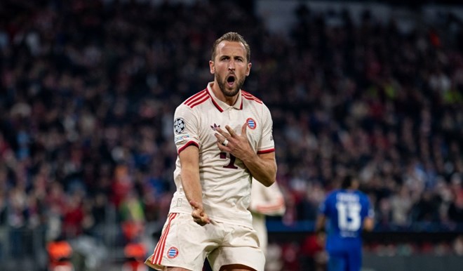 Kane ghi 4 bàn, Bayern Munich thắng Dinamo Zagreb 9-2