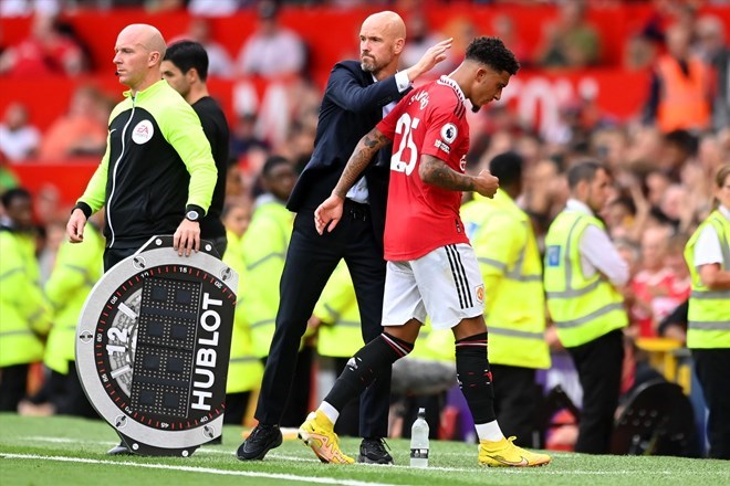 Sancho từng bị đày ải tại Man United do xung đột với Ten Hag. Ảnh: AFP