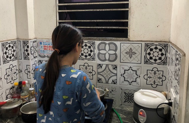 Công nhân ở thuê trong một khu nhà trọ ở Bắc Giang. Ảnh: Quế Chi