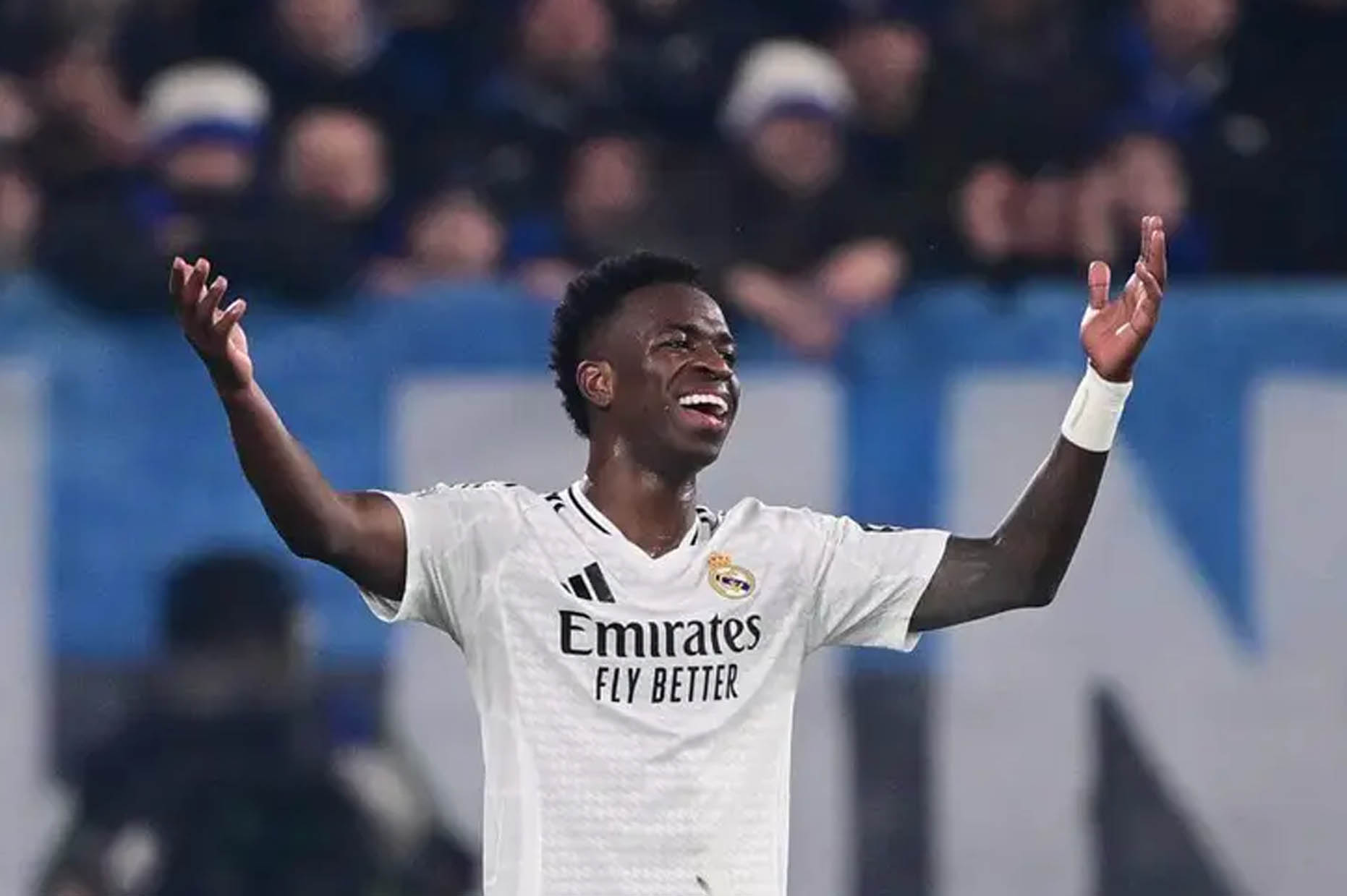 Vinicius đã có bàn thắng đánh dấu ngày trở lại đội hình chính của Real Madrid ở Champions League. Ảnh: AFP