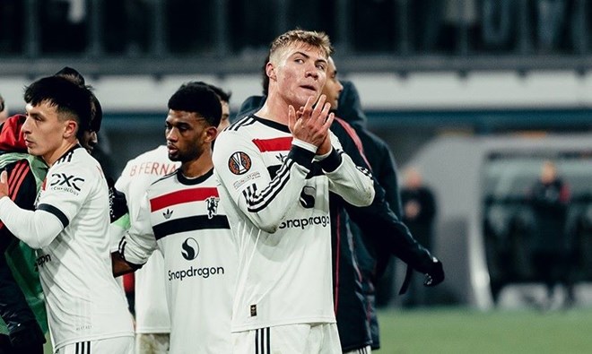 Ruben Amorim hài lòng khi Hojlund và Amad Diallo cãi nhau