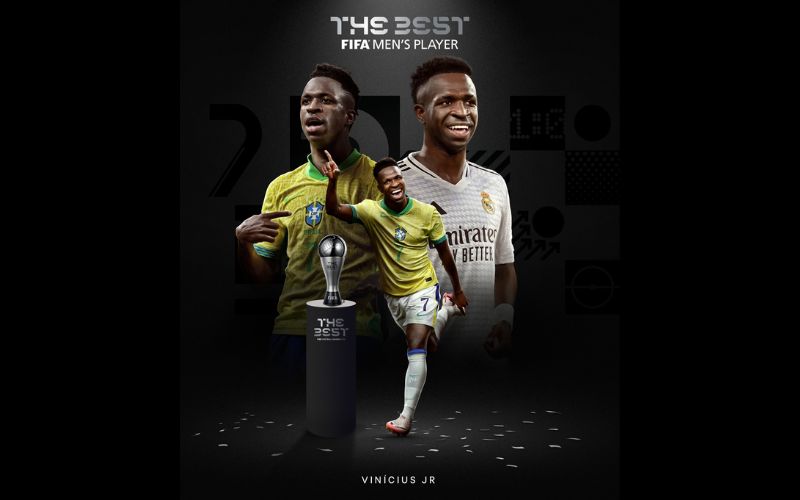 Vinicius là chủ nhân của giải thưởng The Best 2024. Ảnh: FIFA