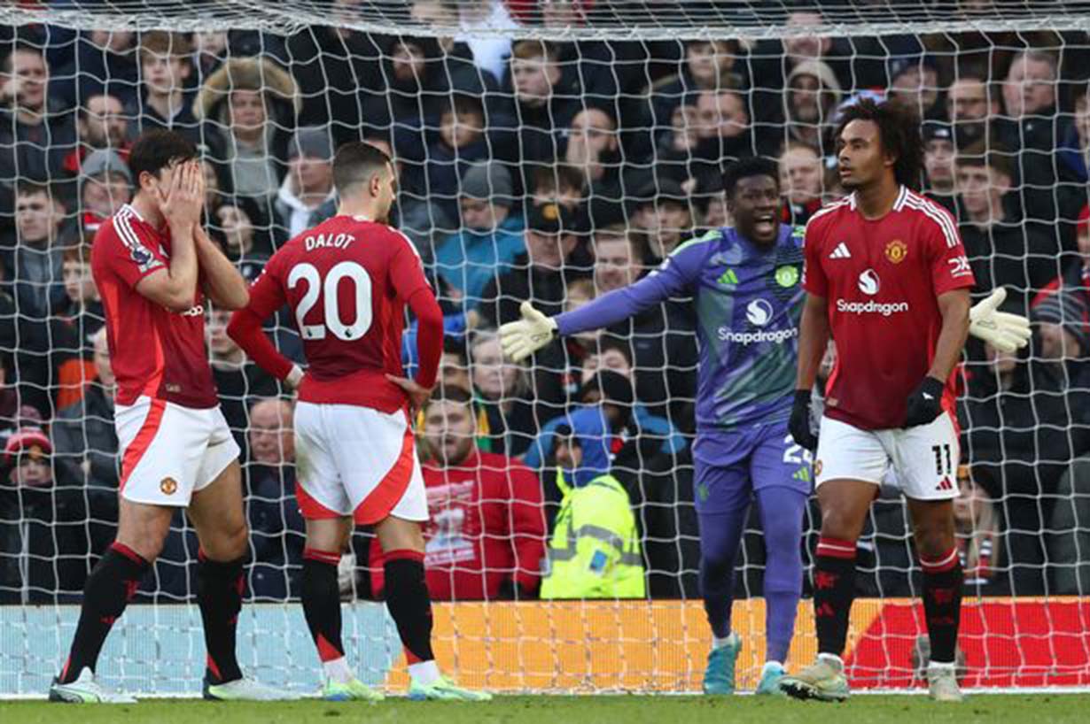 Man United vẫn chưa có phương án khắc phục tử huyệt từ những pha bóng cố định. Ảnh: Manchester Evening News