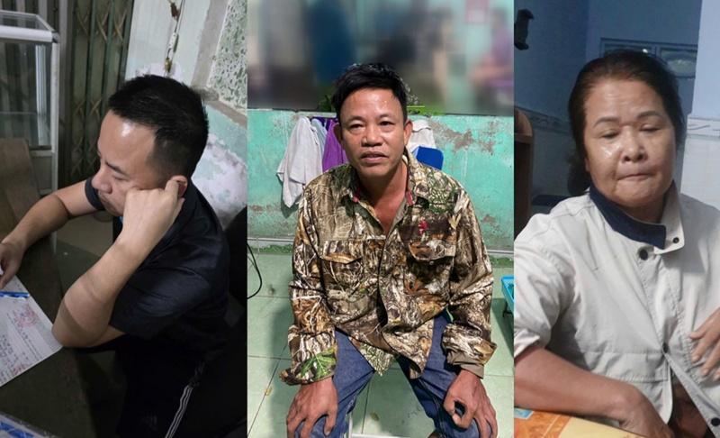 Các đối tượng Tri, Tuấn, Phượng (từ trái sang) trong đường dây lô đề hơn 50 tỉ đồng ở Quảng Nam. Ảnh: CACC