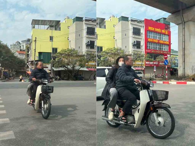 Phạt tiền phó công an phường vi phạm giao thông ở Hà Nội