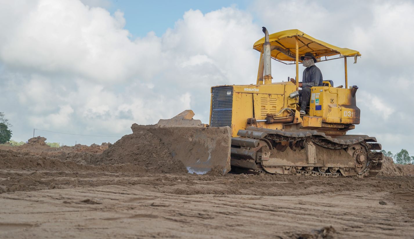 Tổng sản lượng thi công Dự án thành phần 4 đạt 25% giá trị hợp đồng. Ảnh: Phương Anh