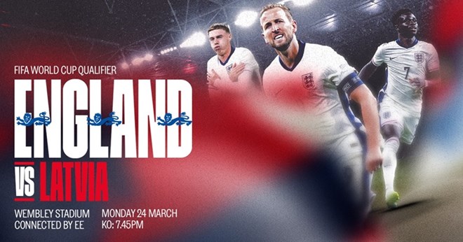 Lịch thi đấu bóng đá ngày 24.3: Anh vs Latvia