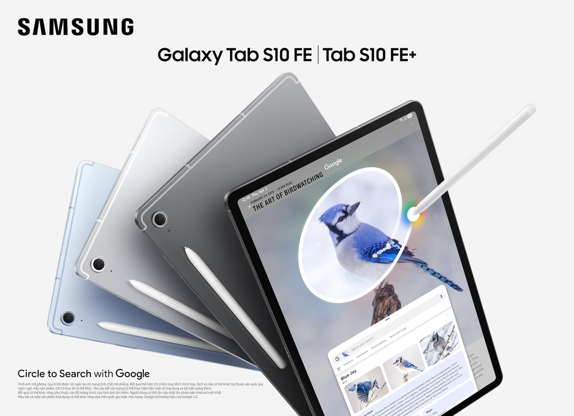 Samsung ra mắt Galaxy Tab S10 FE và S10 FE+: Màn hình lớn, hỗ trợ S Pen, nhiều tính năng AI, sẽ bán tại Việt Nam- Ảnh 2. Samsung ra mắt Galaxy Tab S10 FE và S10 FE+: Màn hình lớn, hỗ trợ S Pen, nhiều tính năng AI, sẽ bán tại Việt Nam- Ảnh 2.