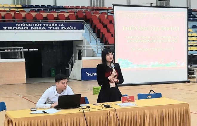 Đất đấu giá Sóc Sơn bất ngờ vượt 120 triệu đồng/m2