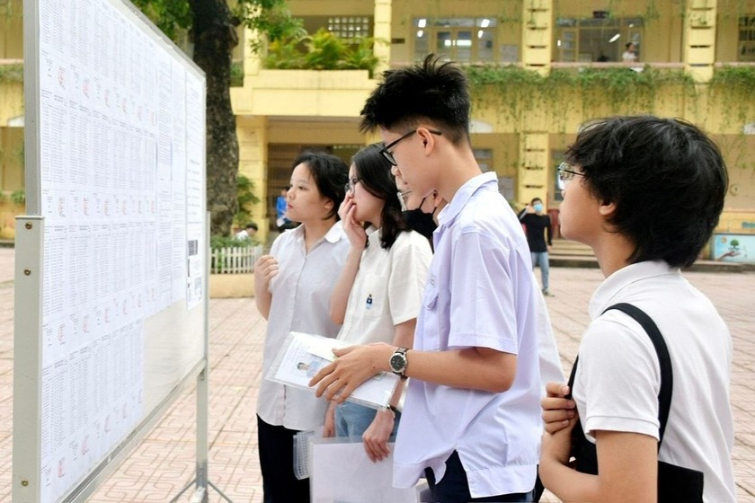 Học sinh không trúng tuyển thẳng lớp 10 có thể đăng ký dự thi trước 11h ngày 23/5 (Ảnh: Lê Nguyễn)