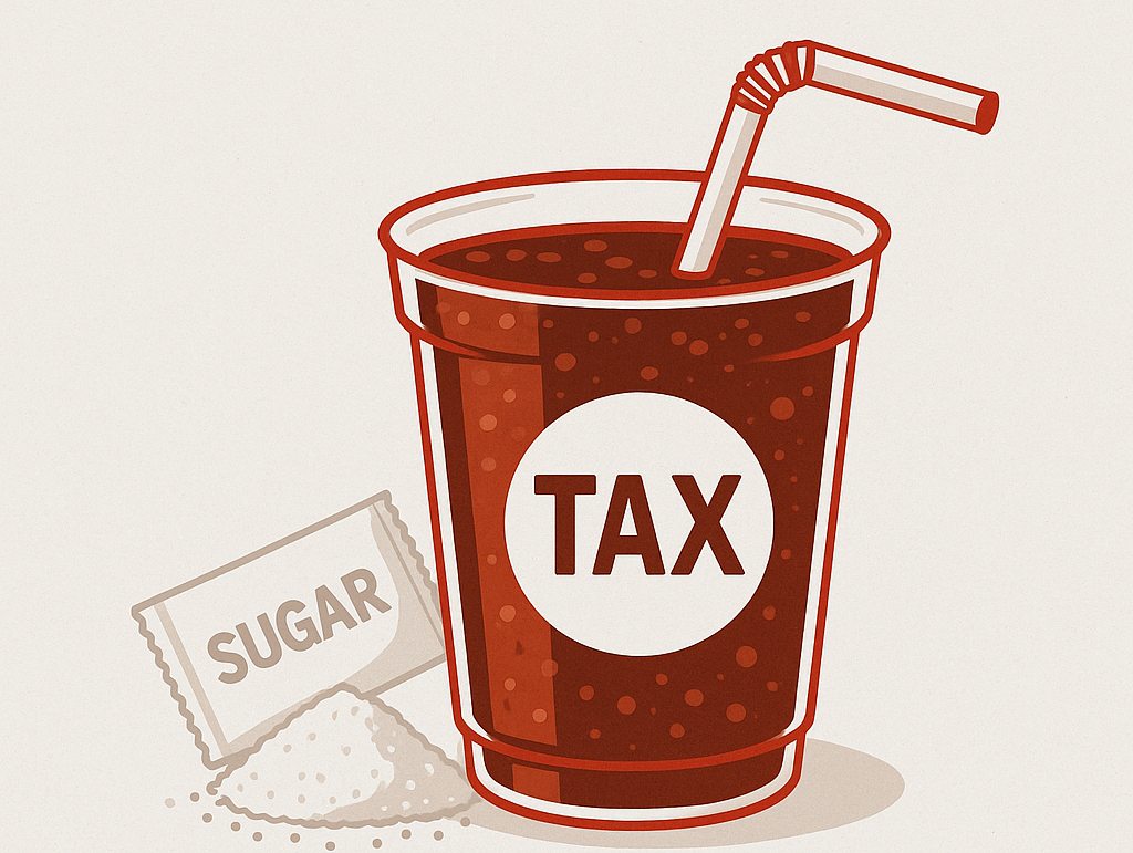 Áp thuế tiêu thụ đặc biệt với đồ uống có đường. Ảnh AI
