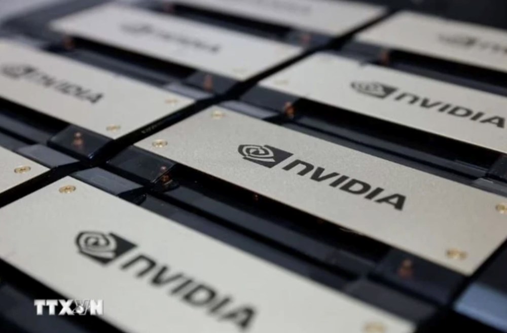 Logo của Tập đoàn Nvidia. Ảnh: REUTERS/TTXVN