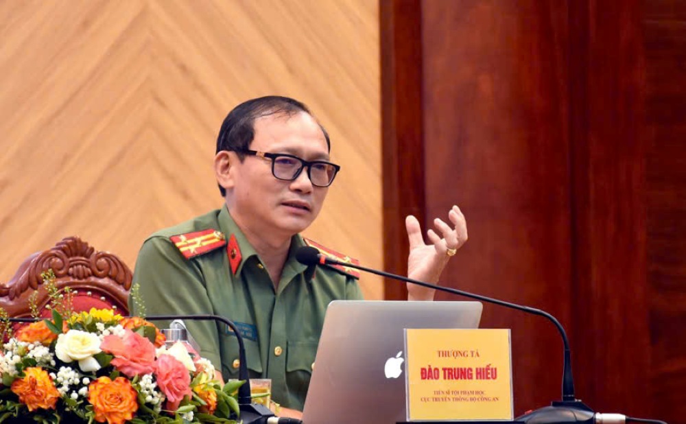 Thượng tá Đào Trung Hiếu, Tiến sĩ Tội phạm học. Ảnh: Nhân vật cung cấp