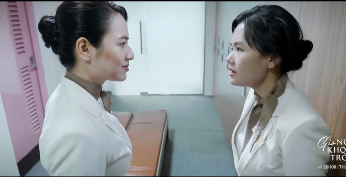 Ngân thẳng thừng dằn mặt đồng nghiệp xấu tính. Ảnh: VFC.