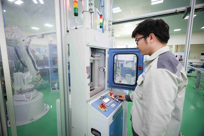 Trung tâm điều khiển ứng dụng công nghệ tại nhà máy sản xuất thép Hòa Phát - Dung Quất.Ảnh: Hải Nguyễn