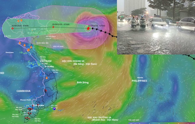 Không còn ở cấp siêu bão, bão số 9 Ragasa sắp đi vào vùng biển Quảng Ninh - Hải Phòng