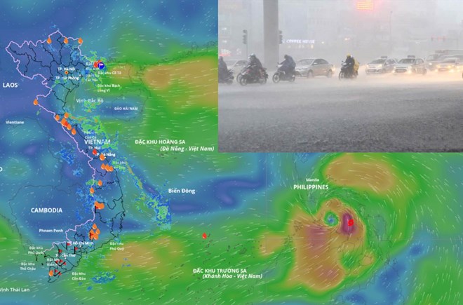 Dự báo thời gian bão số 10 Bualoi tác động trực tiếp và các tỉnh trọng tâm mưa lớn