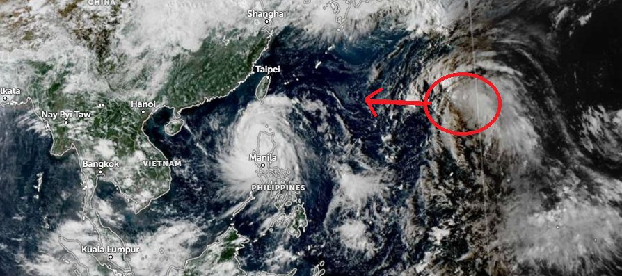 Dự báo áp thấp 94W có thể mạnh lên thành bão. Ảnh: