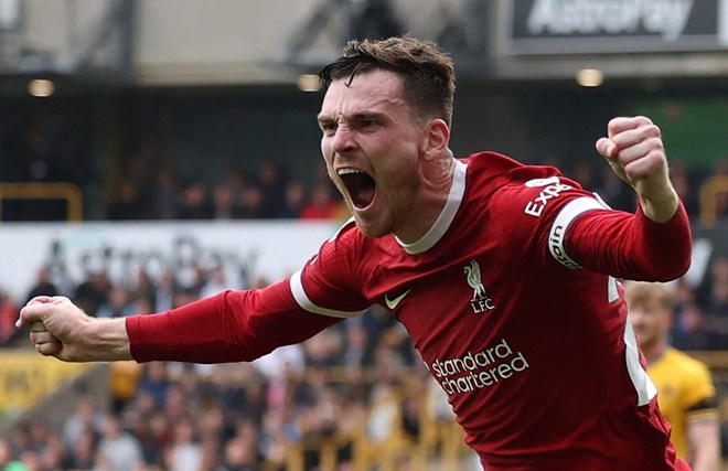 Đây là lúc Andy Robertson cần trở lại đội hình chính của Liverpool.  Ảnh: AFP