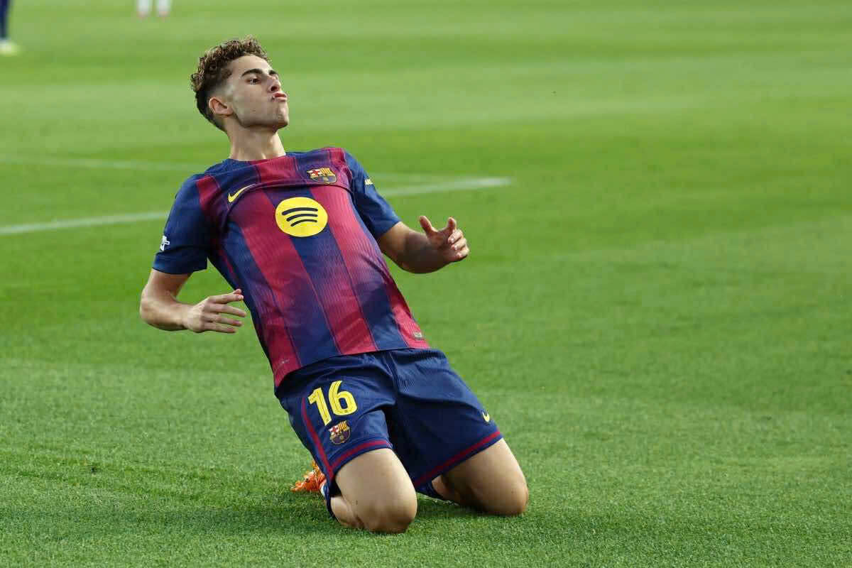 Fermin Lopez là người hùng của Barcelona tại Champions League hồi giữa tuần.  Ảnh: AFP