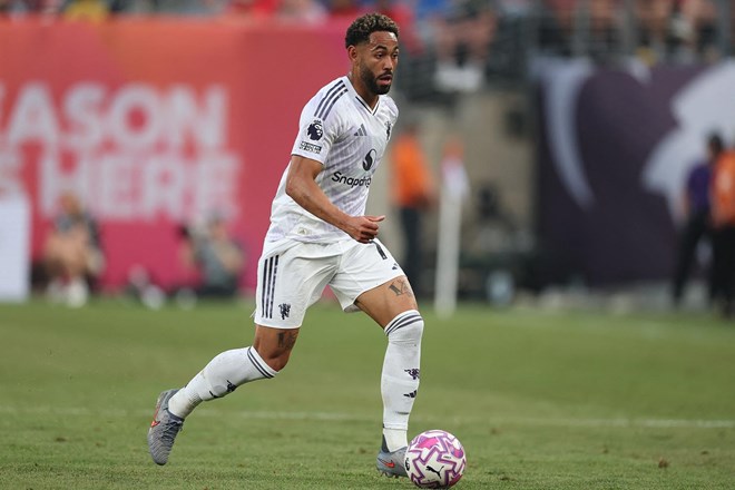 Matheus Cunha đã có bàn thắng đầu tiên cho Man United.  Ảnh: AFP