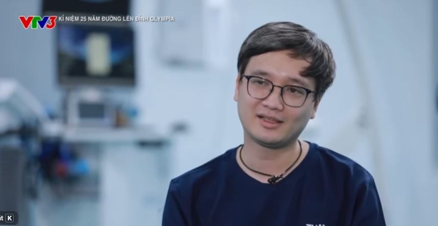 Bác sĩ Hồ Ngọc Minh là cựu thí sinh chương trình Đường lên đỉnh Olympia. Ảnh: Cắt từ video