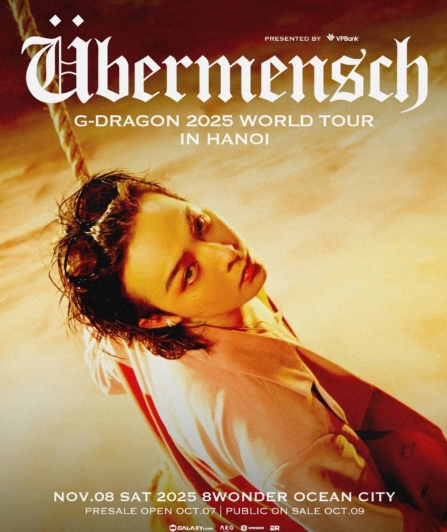 G-Dragon mở 2 đêm concert tại Việt Nam vào ngày 8.11 và 9.11. Ảnh: Ban tổ chức