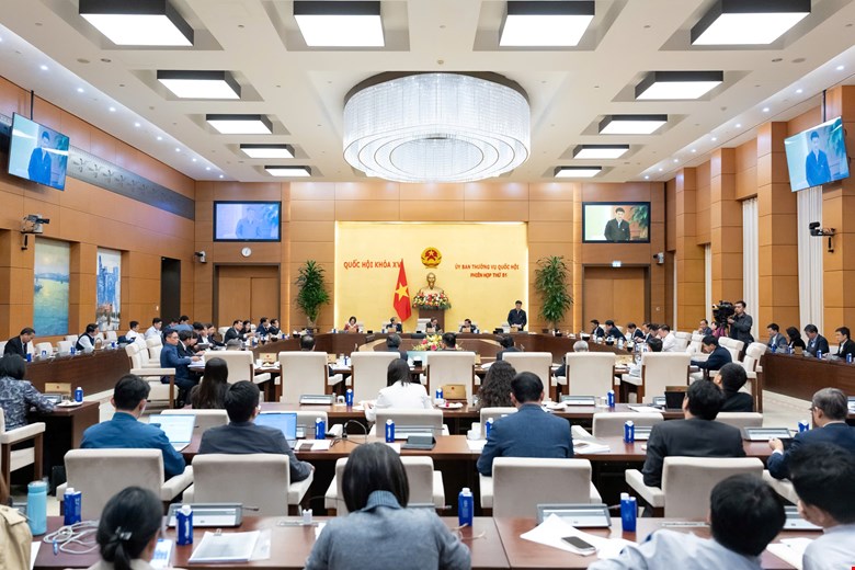 Quang cảnh phiên họp thứ 51 của Ủy ban Thường vụ Quốc hội. Ảnh: Media Quốc hội