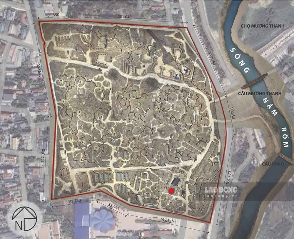 Tổng thể Dự án “Bảo tồn, tôn tạo Trung tâm Tập đoàn cứ điểm Điện Biên Phủ“. Ảnh: Văn Thành Chương