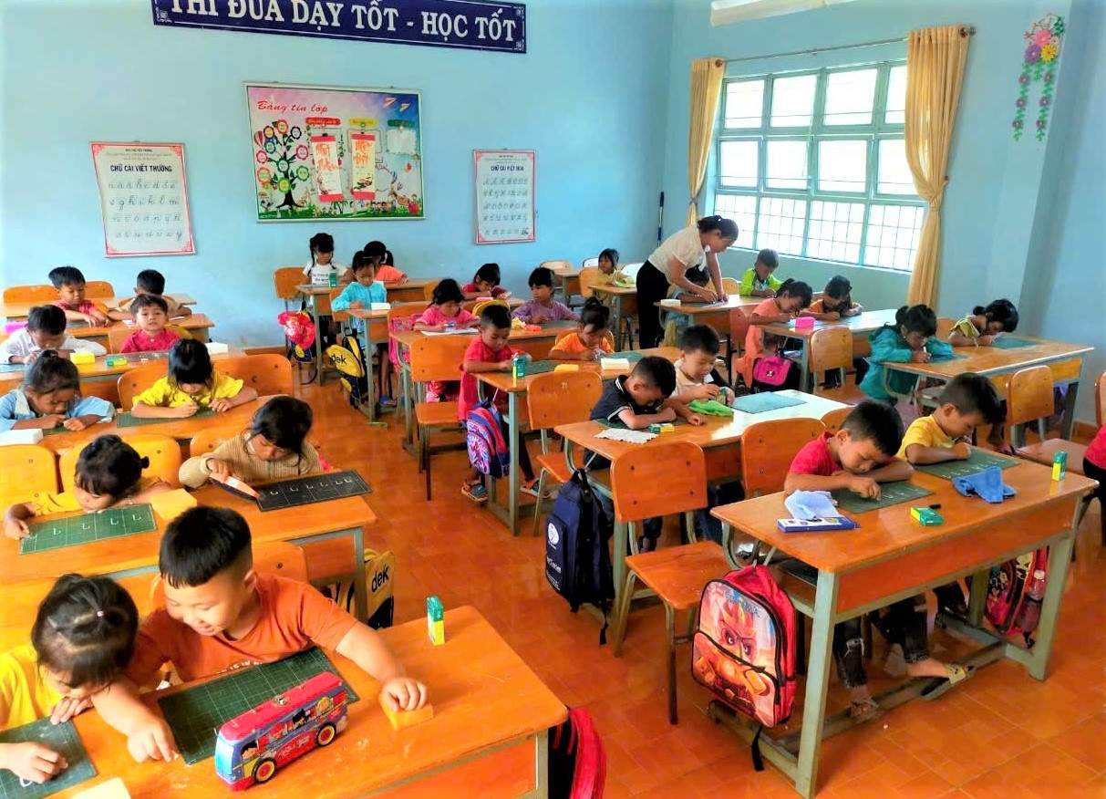 Nhiều trường học trên địa bàn tỉnh Lâm Đồng đã tổ chức dạy học 2 buổi/ngày. Ảnh: Phúc Khánh