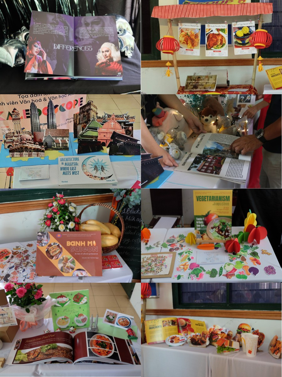 Sản phẩm sách ảnh được biên soạn và thuyết minh bởi sinh viên chuyên ngành Văn hóa và Văn học Anh - Mỹ, Trường Đại học KHXH&NV (Đại học Quốc gia TPHCM) sau chuyến đi thực địa tại Malaysia và TPHCM năm 2023. Ảnh: NTCC day-hoc-ngon-ngu-qua-van-hoc-1.png