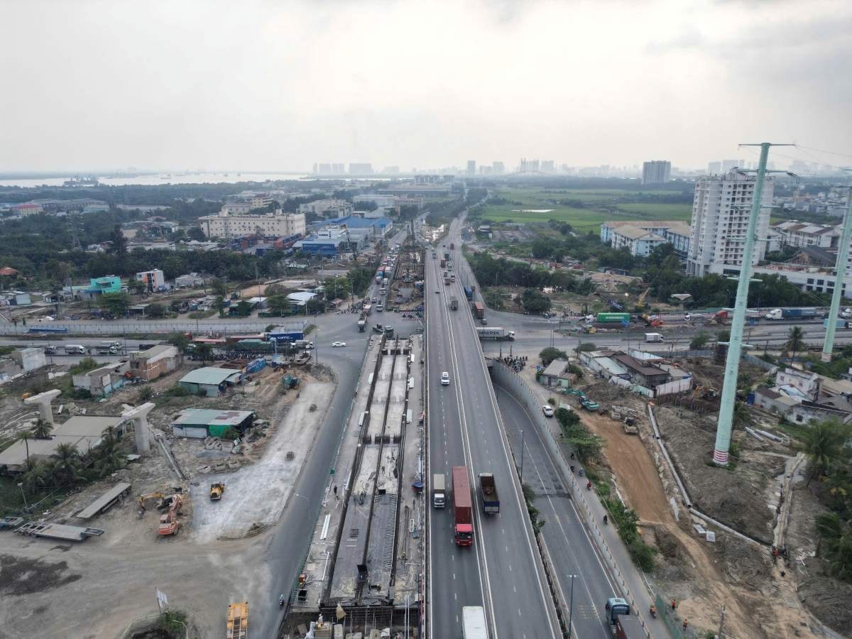 Dự án nút giao Mỹ Thủy sẽ hoàn thành trong năm 2026. Ảnh: Anh Tú