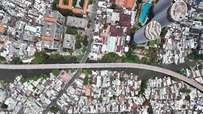 TPHCM giải tỏa trắng 749 hộ dân để cải tạo rạch Văn Thánh sát trung tâm. Ảnh: Anh Tú