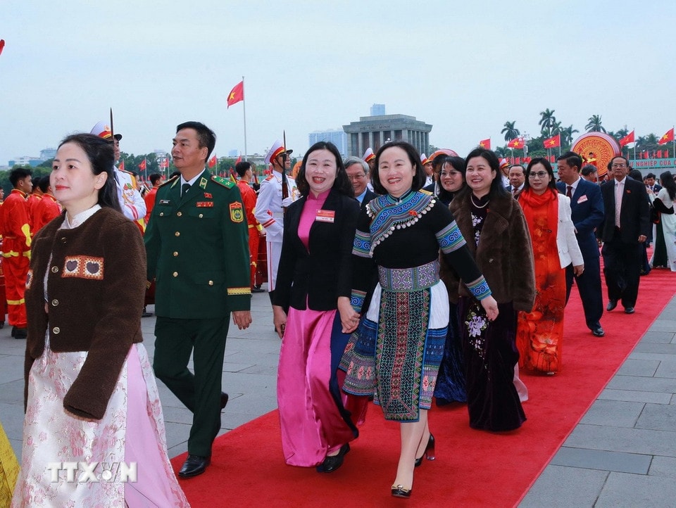 Đại biểu đến dự lễ kỷ niệm. (Ảnh: Trọng Đức/TTXVN)