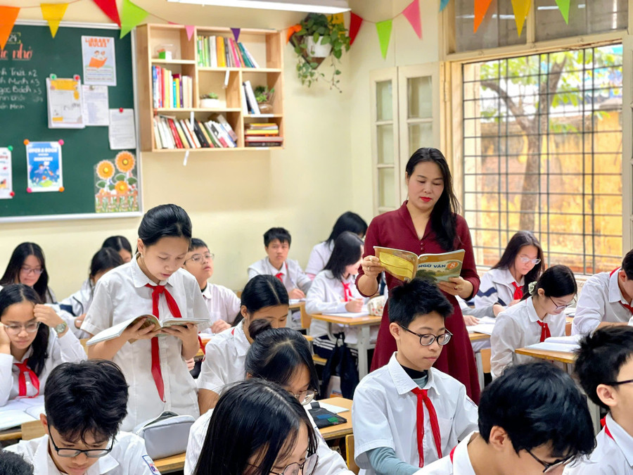 Giờ Ngữ văn tại Trường THCS Đống Đa (Hà Nội).