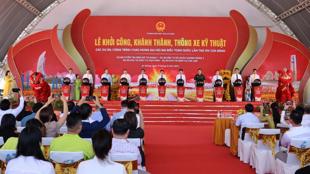 Khởi công các dự án phục vụ APEC 2027 tại đặc khu Phú Quốc vào ngày 19.12.2025 vừa qua, trong đó có dự án hồ nước Dương Đông 2.  Ảnh: Ngọc Mai